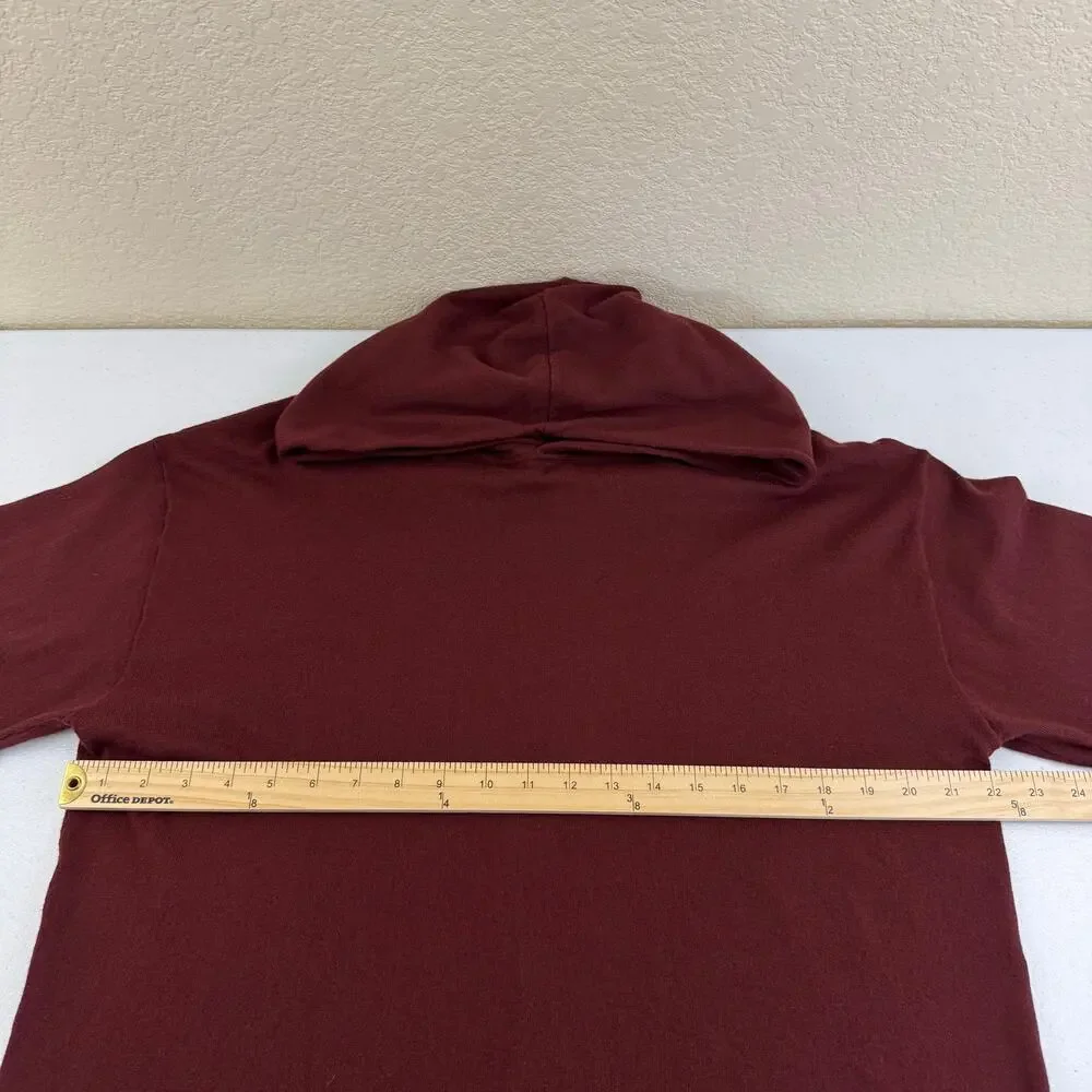 NEW Banana Republic Core Temp Easy Long Sleeve Sweater Hoodie Maroon Mens Size M